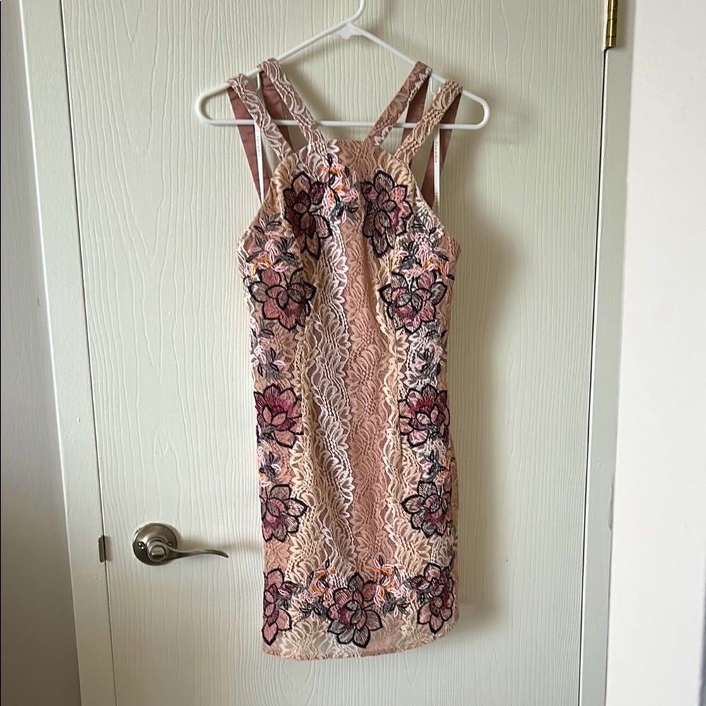 Foxie Dox from Nordstrom- pink floral lace dress -